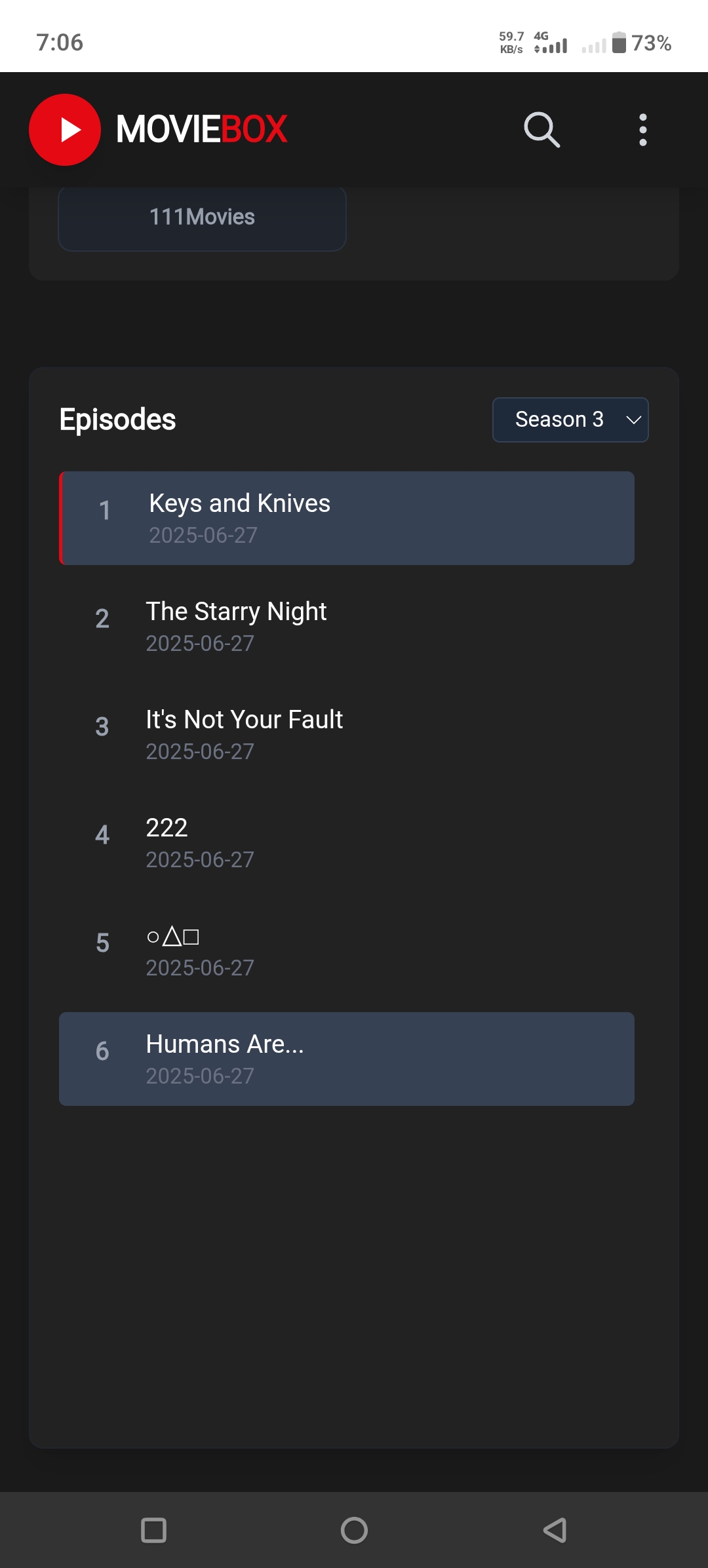 MovieBox Dark Mode